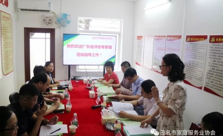 广东省社会组织等级评估专家组莅临茂名市家庭服务业协会评估指导