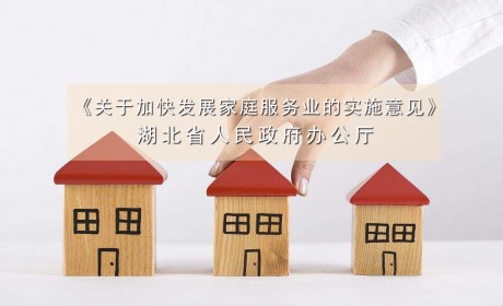 湖北省人民政府：关于加快发展家庭服务业的实施意见