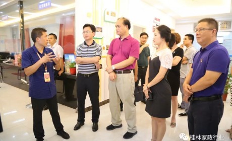自治区党委组织部调研组到桂林市家政行业党建展示中心开展调研